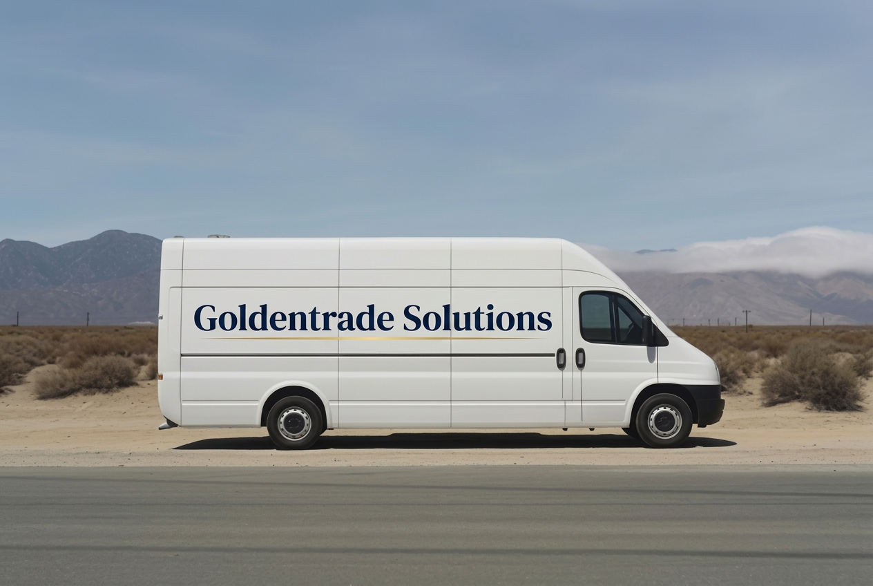 Goldentrade Solutions delivery van on the road